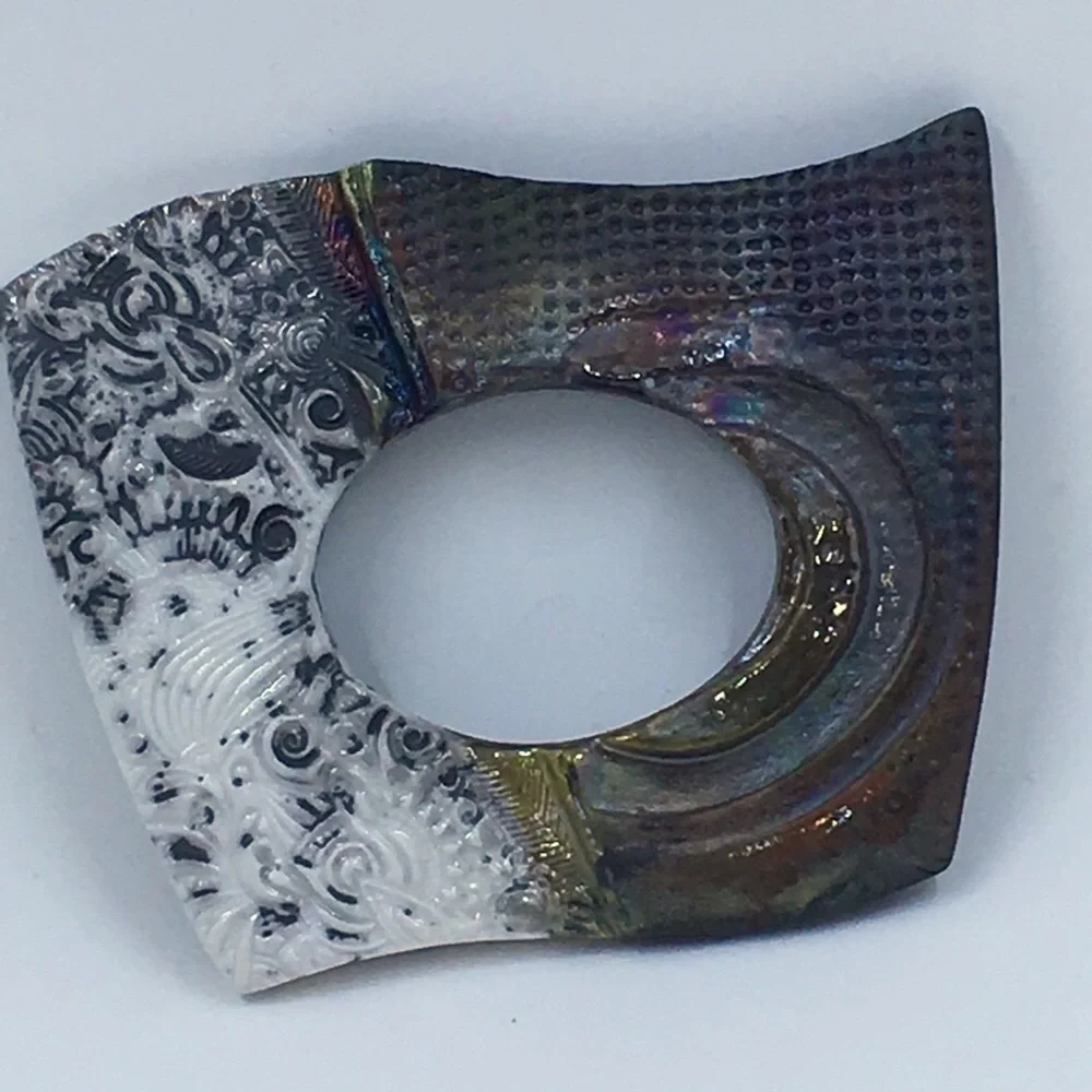 Raku-Fired Clay Bun Holder